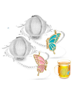 Set 2 Coladores de Té NSTaygate con Encanto Mariposa 4.5cm