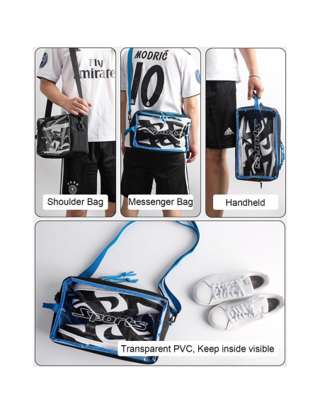 Bolsa de Zapatos de Viaje Oxford con Correa Removible - Negro Bolsa de Zapatos de Viaje Oxford con Correa Removible - Negro