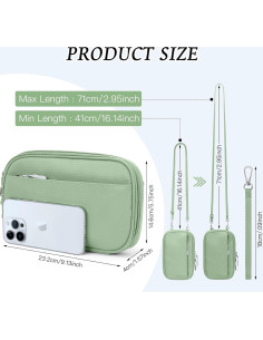 FYY Bolsa Organizadora de Cables de Viaje Impermeable Verde Menta 2