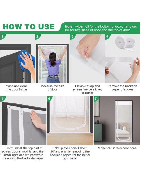 Puerta de Pantalla para Gatos MYPIN 90x208 cm Resistente