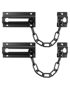 Cerradura de Cadena para Puerta INBOF Negra - 2 Paquete