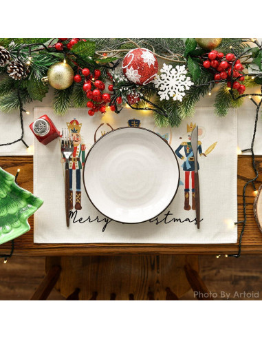 Juego de 4 Manteles Rectangulares Artoid Mode 30x45 cm Beige