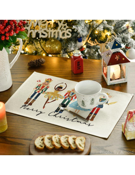 Juego de 4 Manteles Rectangulares Artoid Mode 30x45 cm Beige