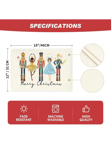 Juego de 4 Manteles Rectangulares Artoid Mode 30x45 cm Beige