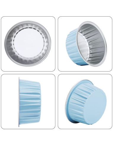 Moldes para Hornear EUSOAR 30pcs 148ml Aluminio con Tapas