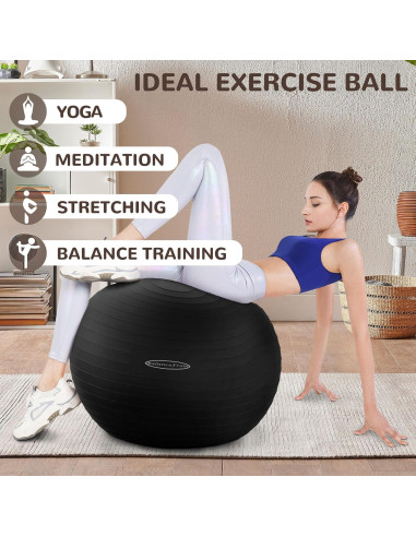 Bola de Ejercicio Antideslizante Fitvids 38-45cm A Prueba de Explosiones