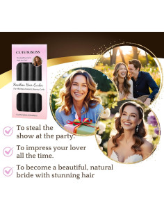 Rizadores de Cabello Sin Calor Cute N Bliss - 4 PZS con Bufanda 2