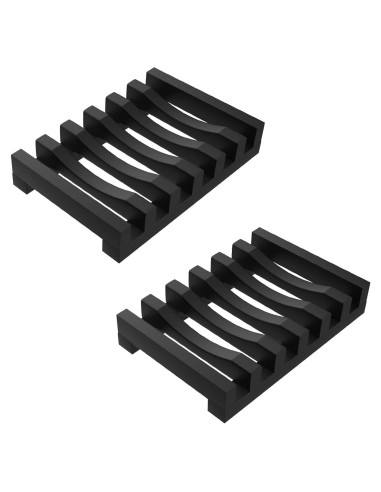 Soporte para Jabón de Silicona Topsky 2 Piezas Negro