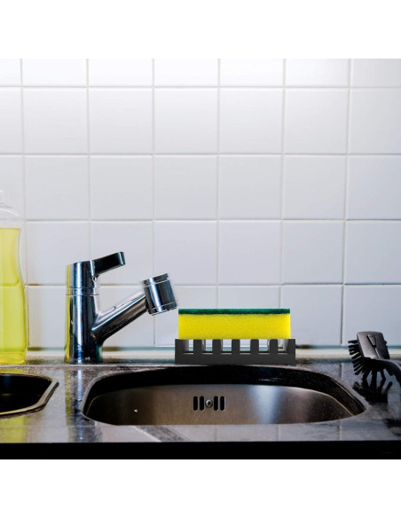 Soporte para Jabón de Silicona Topsky 2 Piezas Negro