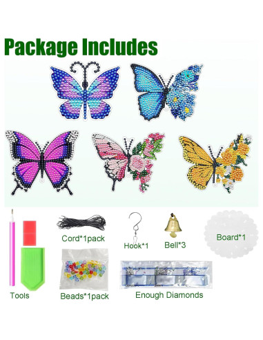 Kits de Pintura de Diamante JeCuiK Mariposa 3D DIY