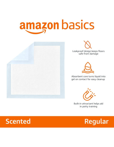 Almohadillas para Orina de Perros Amazon Basics 50 Unidades 56x56cm
