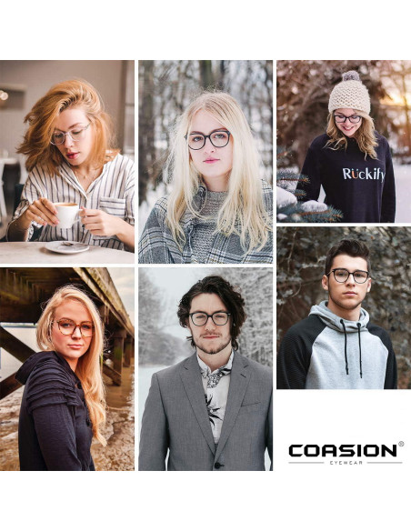 Gafas Redondas Vintage COASION CA7013 Lentes Claros 48mm Gafas Redondas Vintage COASION CA7013 Lentes Claros 48mm