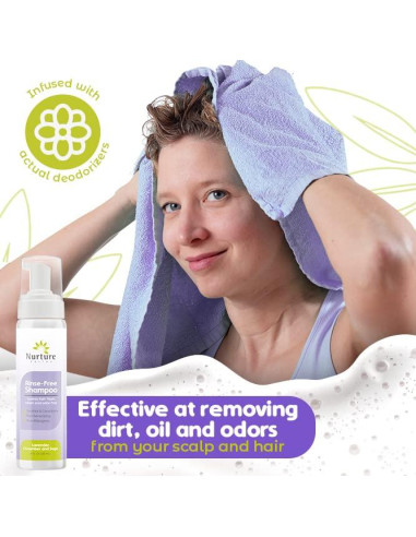 Champú Sin Enjuague Nurture Valley - 3 Botellas 240ml - Lavanda Pepino Salvia