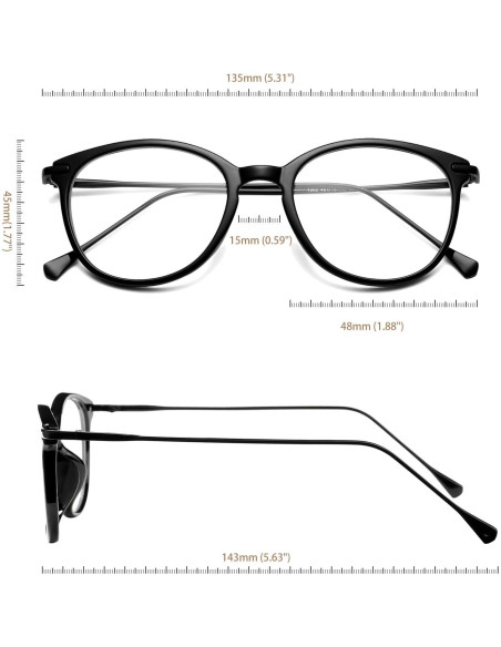 Gafas Redondas Vintage COASION CA7013 Lentes Claros 48mm Gafas Redondas Vintage COASION CA7013 Lentes Claros 48mm