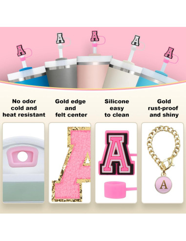 Set de Accesorios para Taza Stanley Mity Rain 10 Piezas Rosa