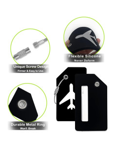 Etiquetas de Equipaje M-sorflly 2Pcs Silicona Flexible Coloridas 2