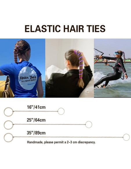 Sujetadores de Cabello Elásticos LOTMIAI 89cm Azul Verde