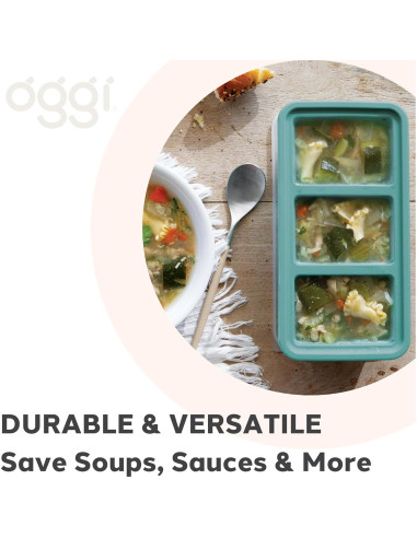 Bandeja de Congelación de Silicona OGGI 1 Taza con Tapa
