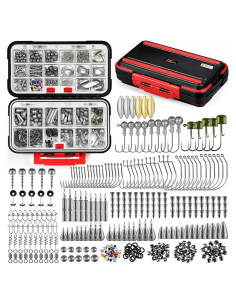 Kit de Pesca PLUSINNO 387pcs con Caja de Cebo Organizada