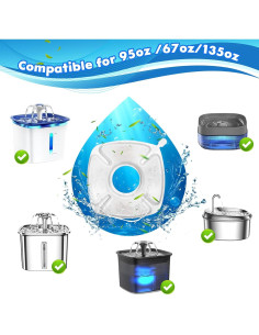 Filtros de Reemplazo Bengor para Fuente de Agua de Mascotas - 8 Piezas 2