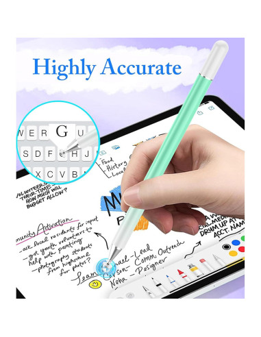Lápiz Stylus Kenkor 2 en 1 para Pantallas Táctiles - Verde y Azul
