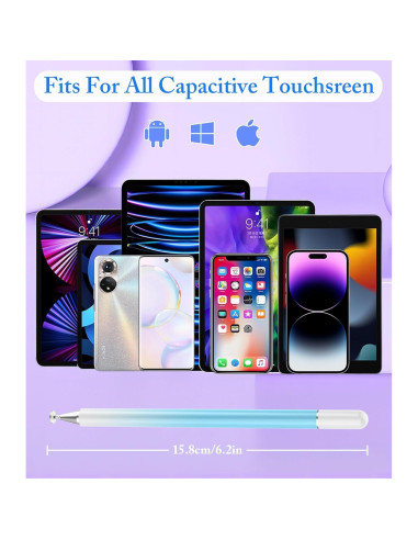 Lápiz Stylus Kenkor 2 en 1 para Pantallas Táctiles - Verde y Azul