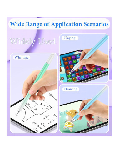 Lápiz Stylus Kenkor 2 en 1 para Pantallas Táctiles - Verde y Azul
