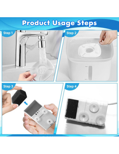 Filtros de Reemplazo Bengor para Fuente de Agua de Mascotas - 8 Piezas