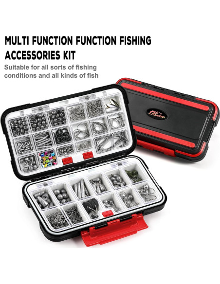 Kit de Pesca PLUSINNO 387pcs con Caja de Cebo Organizada