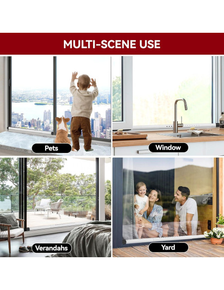 Barra de Seguridad Ajustable Widyana para Puertas Deslizantes 43-99 cm