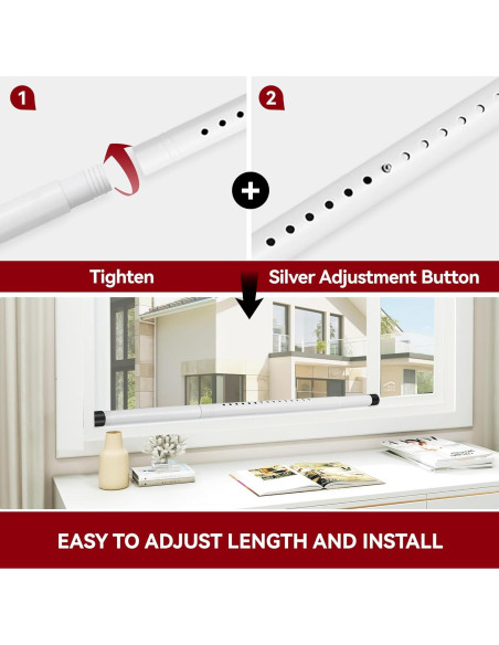 Barra de Seguridad Ajustable Widyana para Puertas Deslizantes 43-99 cm
