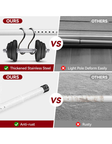 Barra de Seguridad Ajustable Widyana para Puertas Deslizantes 43-99 cm