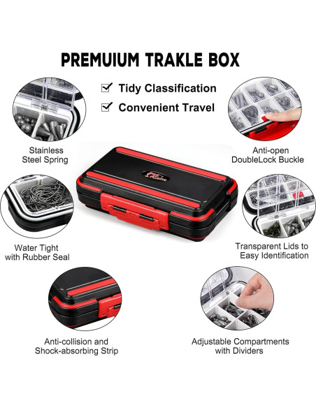 Kit de Pesca PLUSINNO 387pcs con Caja de Cebo Organizada