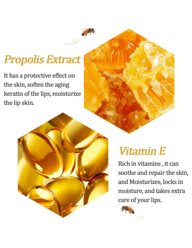 Bálsamo Labial Hidratante Deepmind 4 PCS Miel Durazno Menta Cereza