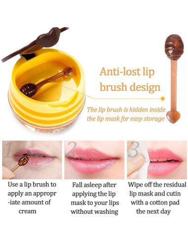 Bálsamo Labial Hidratante Deepmind 4 PCS Miel Durazno Menta Cereza