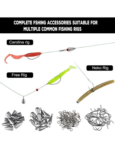 Kit de Pesca PLUSINNO 387pcs con Caja de Cebo Organizada