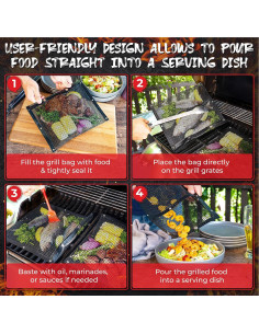 Bolsas de Barbacoa Antiadherentes Oleex - 2 Unidades + Brocha 2