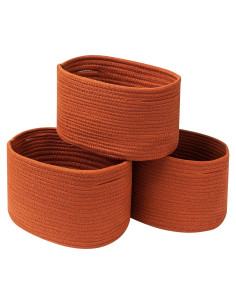 Cesta Tejida CubesLand Conjunto de 3 Cestas Almacenamiento 33x22x20cm