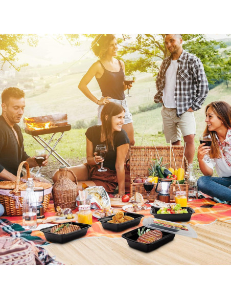 15 Contenedores Reutilizables para Comidas Ezalia 710ml a Prueba de Fugas