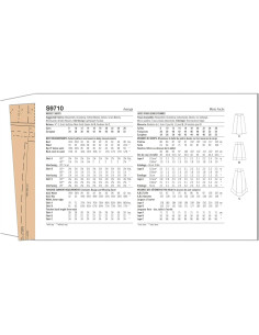 Kit de Patrón de Costura Faldas Simplicity S9710 Tallas 8-16 2