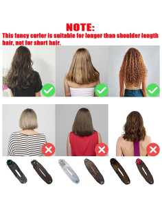 Hacedor de moños Dumwick 2PCS-AB para cabello largo y grueso 2