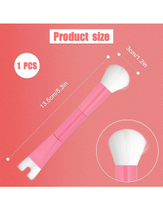 Brocha de Contorno de Nariz Doble NQEUEPN Rosa 13.5cm 2