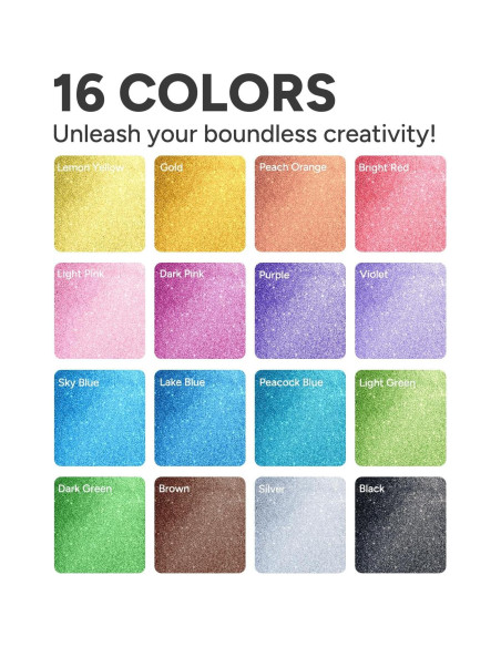 16 Marcadores Acrílicos Brillantes JusArt 0.7mm No Tóxicos