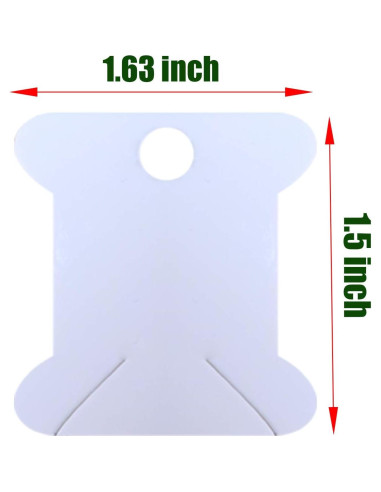 Bobinas de Hilo de Bordado MOYYON - 165 Tarjetas de Papel Blanco
