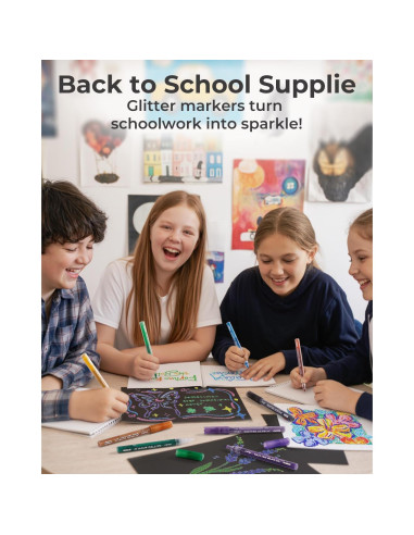 16 Marcadores Acrílicos Brillantes JusArt 0.7mm No Tóxicos