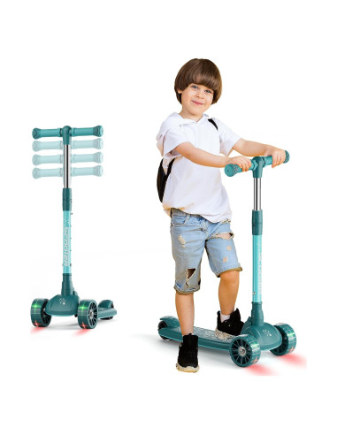 Patinete HealSmart SOSCOTKID04 Verde Plegable y Ajustable