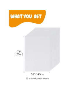 25 Hojas de Plástico Retráctil Csyidio 20 x 14.5 cm para Manualidades 2