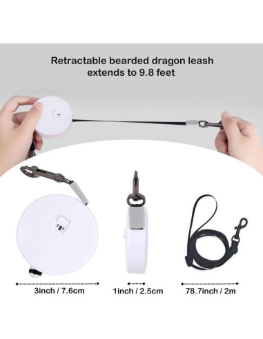 Correa y Arnés Ajustable para Dragón Barbudo HOKABLE - 3 Tamaños