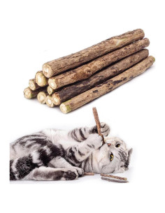 10 Palos de Silvervine Naturales WoLover para Gatos
