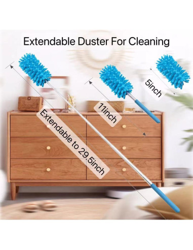 Duster de Microfibra Eichopmen 6 Pcs Extensible 28-75 cm Azul